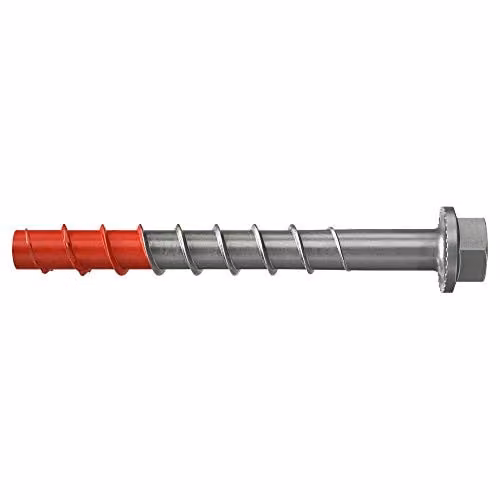 Tornillo para hormigón Fischer Ultracut FBS II de acero inoxidable con cabeza hexagonal y arandela, color gris, An/P/Al: 10 x 50 x 60 mm