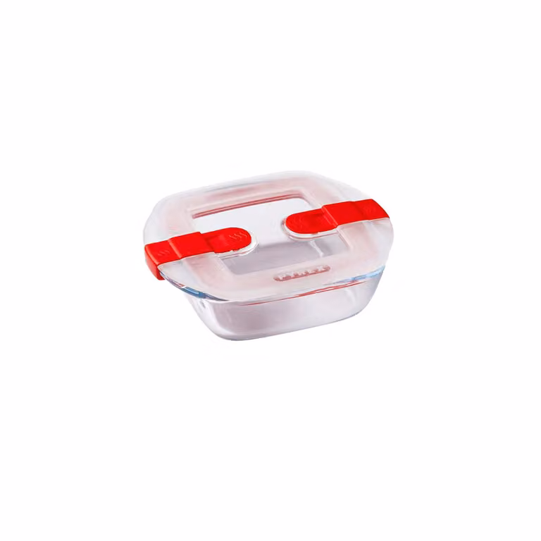 Fiambrera hermética cuadrada Pyrex Cook&Heat de vidrio transparente con capacidad de 0,35 l