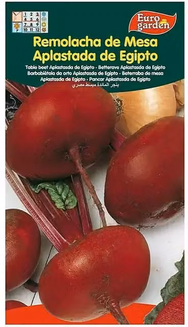 Semillas de remolacha de mesa roja Euro Garden para huerto vegetal