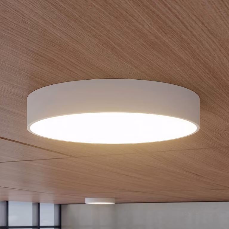 Lámpara de techo LED Arcchio Noabelle, diseño moderno y atenuable en color blanco y ópalo para cocina