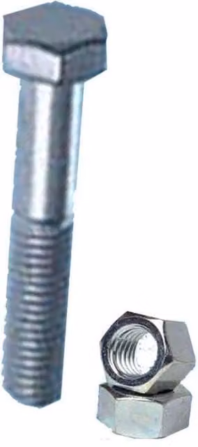 Tornillo hexagonal Fplus de acero galvanizado color plata de 5 x 30 mm (caja de 2 unidades)