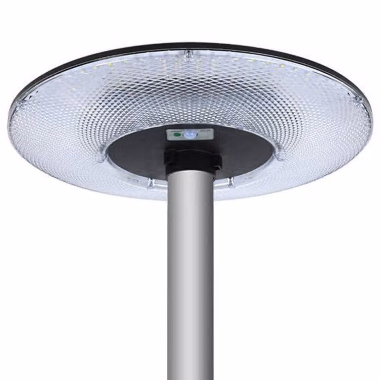 Farola LED solar Urban UFO de LEDBOX con 600W, luz blanco cálido y sensor de movimiento en color blanco