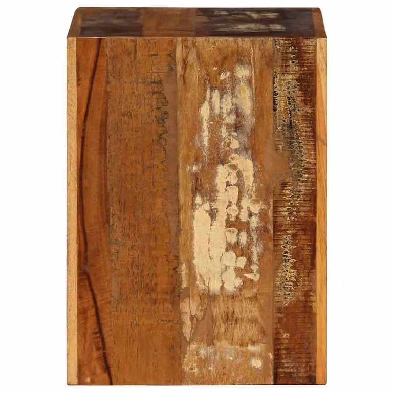 Taburete de madera maciza vidaXL en color marrón estilo antiguo An/P/Al: 40 x 30 x 40 cm