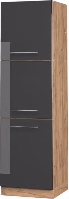 Armario para horno empotrado Vicco Fame-Line en color antracita alto brillo de 60 cm