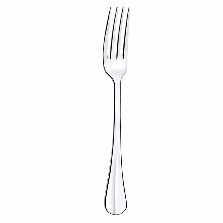 Juego de 12 tenedores de postre Baguette de Amefa en acero inoxidable pulido color plata