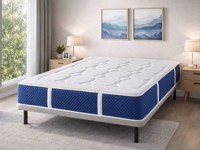 Colchón Híbrido de Espuma y Látex Sonho Colchão Zion Blanco An/P/Al: 100 x 190 x 30 cm