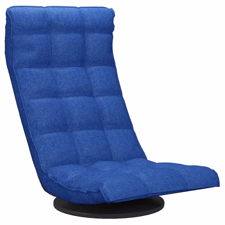 Silla de suelo giratoria 360 grados de tela azul vidaXL