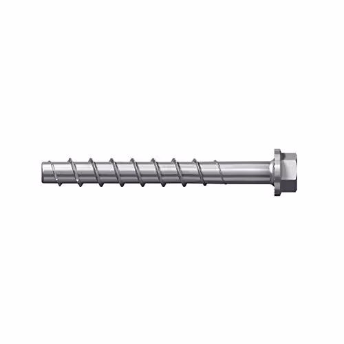 Tornillos para hormigón autoperforantes Fischer Ultracut FBS II de acero galvanizado con cabeza hexagonal y arandela, color plata, An/P/Al: 12 x 280 mm, pack de 20 unidades