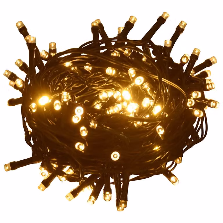 Tira de luces LED vidaXL de 100 m con 1000 LEDs, 8 efectos de luz, IP44, color blanco cálido