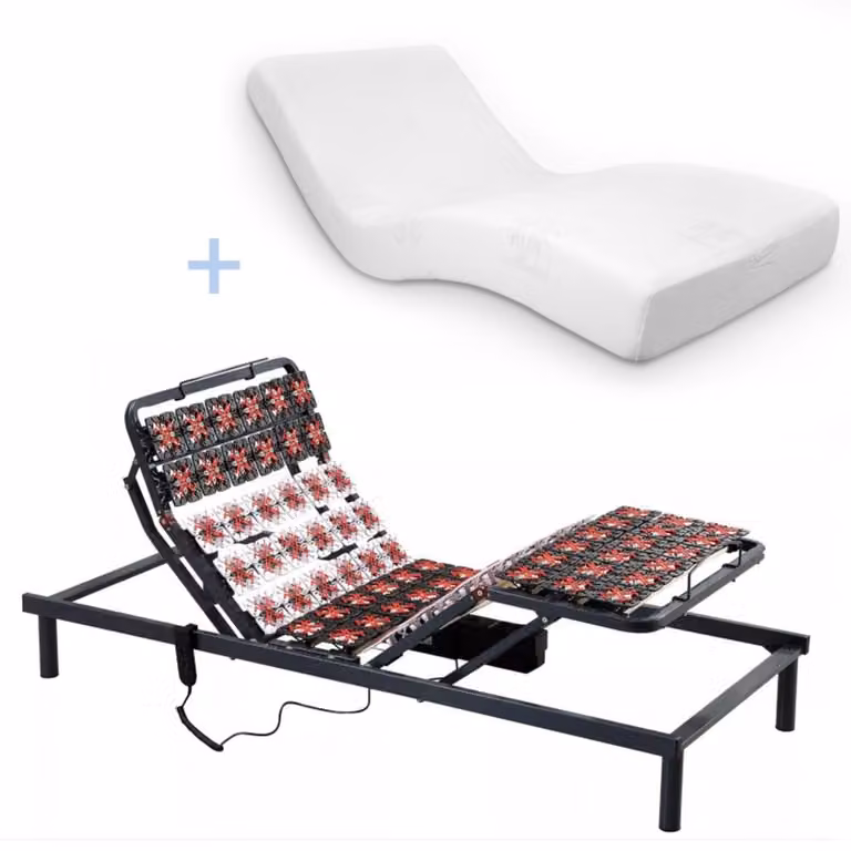 Cama eléctrica Reca Bedding con colchón de espuma viscoelástica y mando inalámbrico, An: 90 cm, Al: 200 cm