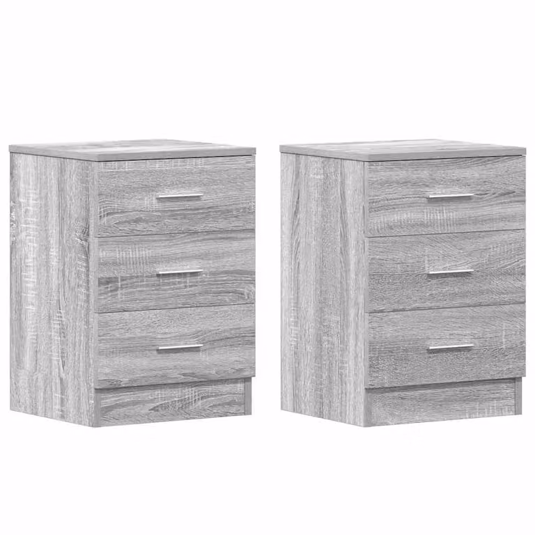 Set de 2 mesitas de noche vidaXL de madera en color gris y marrón, montaje en pared, An/P/Al: 38 x 35 x 56 cm
