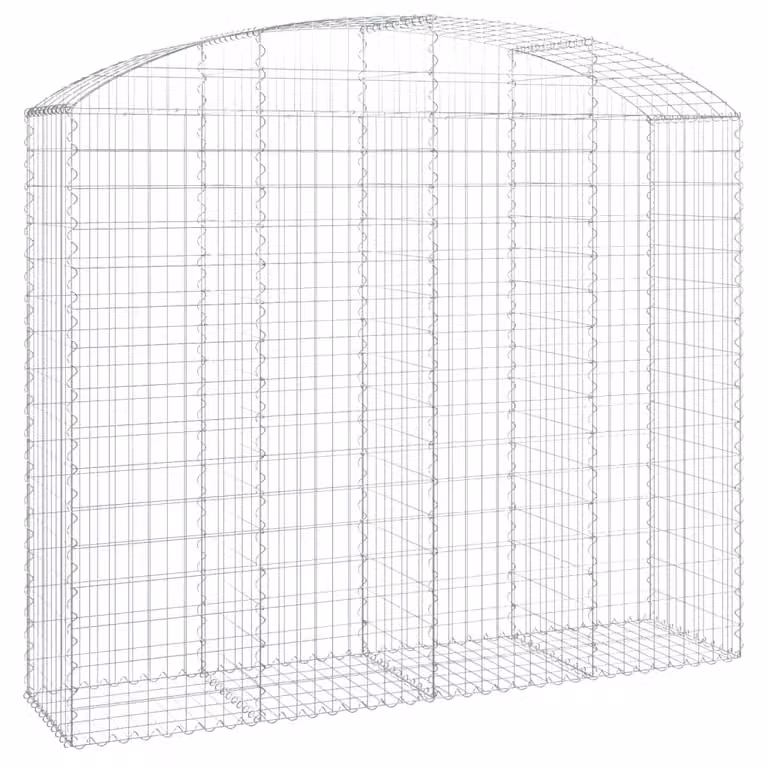 Cesta gavión Syfax en forma de arco de hierro galvanizado color plata An/P/Al: 200 x 50 x 160/180 cm