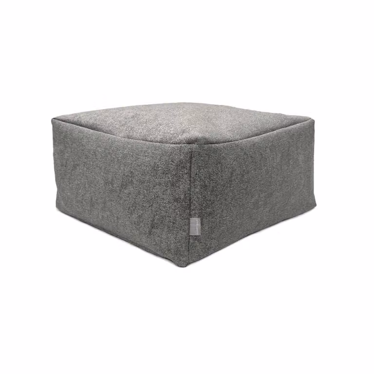 Puff de algodón Naf Naf gris con funda desenfundable An/P/Al: 50 x 50 x 25 cm