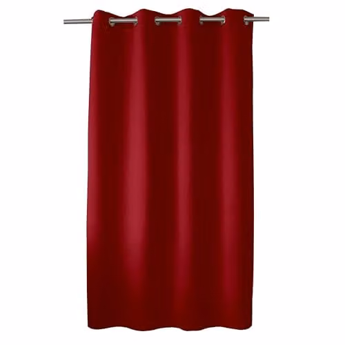 Cortina Blackout de Satén Enjoy Home en Color Rojo con 8 Ojales An/Al: 140 x 180 cm