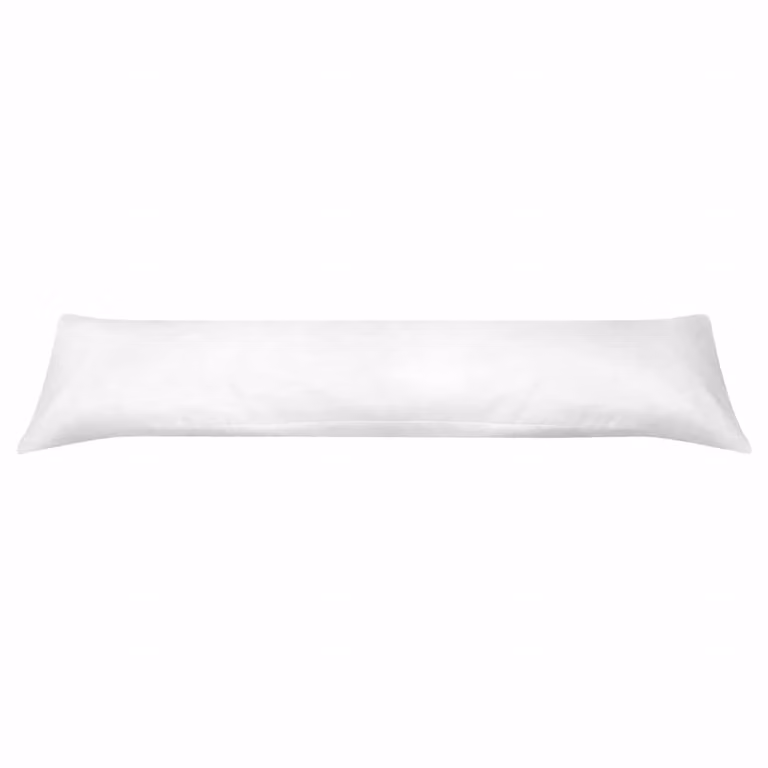 Almohada corporal vidaXL para dormir de lado o boca abajo, color blanco, An/P/Al: 145 x 40 cm