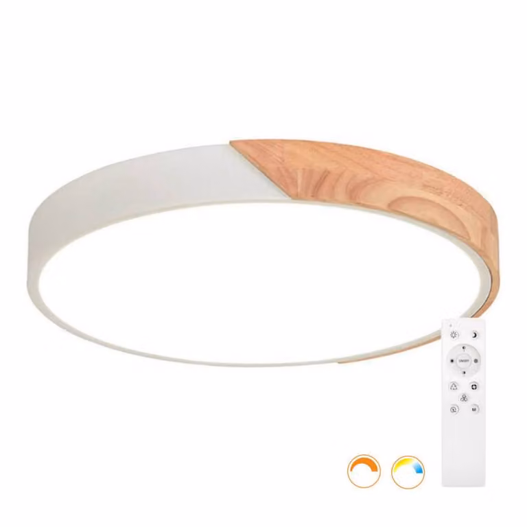 Plafón LED Half Moon LEDBOX Blanco con Control por App y Mando, 58W, Diámetro: 60 cm