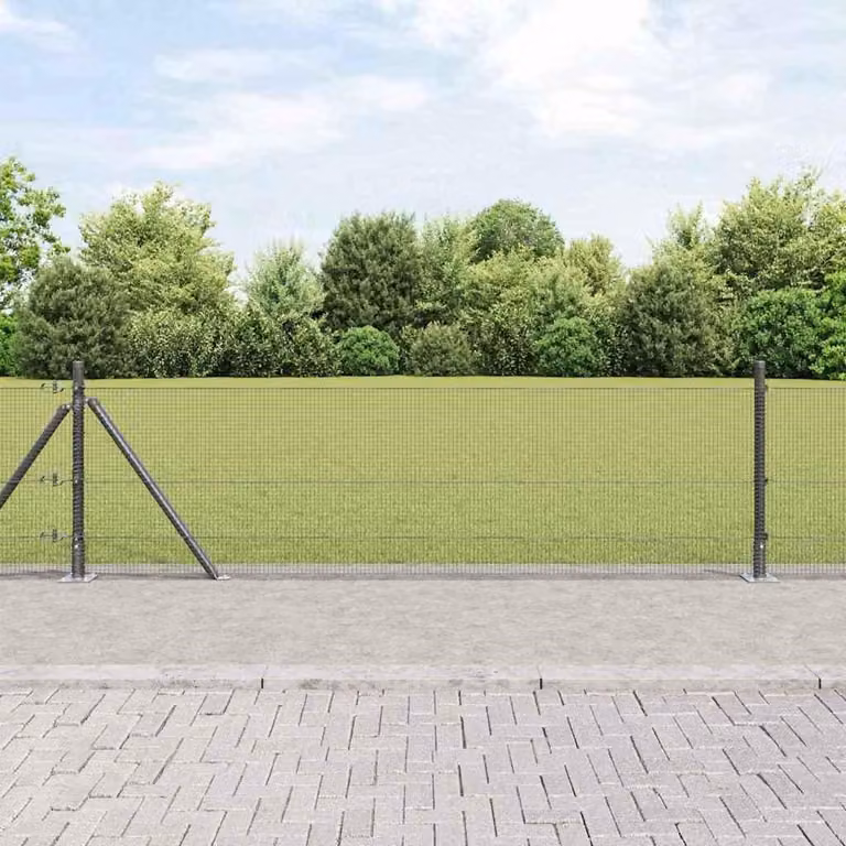 Valla de malla de acero Syfax con base de concreto gris An/Al: 50 x 0,4 m