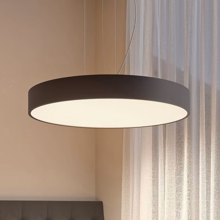 Lámpara colgante LED Arcchio Noabelle, diseño moderno en metal, atenuable, color negro