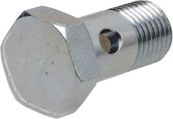 Tornillo Banjo de Combustible Universal Hbmf12125 de Acero Galvanizado Color Plata M12 x 1,25