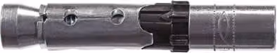 Clavija interior de acero galvanizado Fischer para hormigón, pack de 20 unidades, color gris