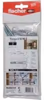 Kit de 2 tornillos y tuercas M10 Fischer de acero inoxidable en color plata