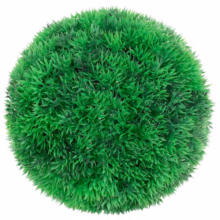Set de 2 bolas de boj artificial redondo de vidaXL en color verde, Diámetro: 22 cm