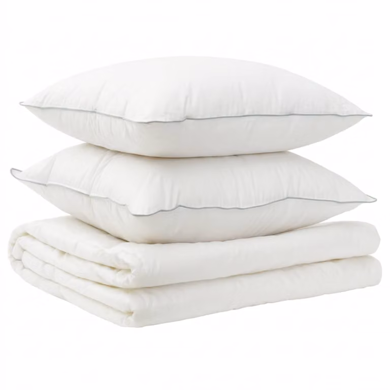Juego de edredón y almohada de 3 piezas vidaXL color blanco para verano con relleno de 200 GSM, An/P/Al: 200 x 240 cm