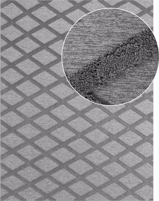 Alfombra lavable Utah gris de diseño moderno y fibras sintéticas An/P: 230 x 340 cm