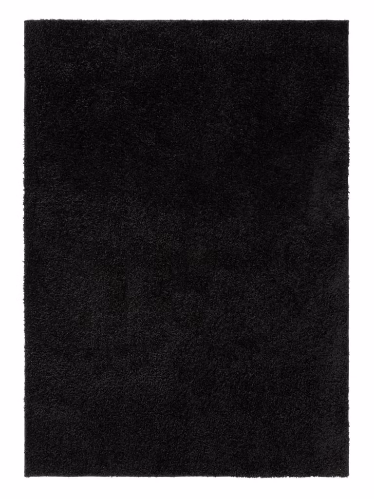 Alfombra de pelo largo Benuta en color negro para salón o dormitorio, An/P: 200 x 290 cm