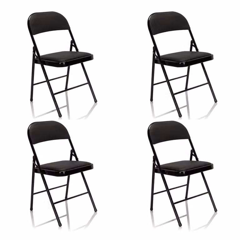 Silla de oficina hjh OFFICE en piel sintética color negro
