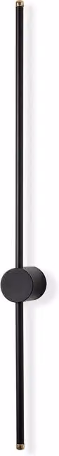 Aplique LED de pared moderno Sword 2 de MENZZO en metal negro con luz blanca cálida