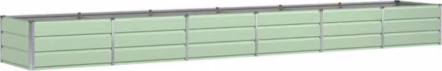 Macetero de interior moderno con diseño industrial de HELLOSHOP26 en acero color verde, An/P/Al: 480 x 80 x 45 cm