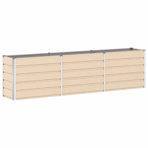 Jardinera de acero galvanizado Helloshop26 para jardín ornamental, multicolor y beige