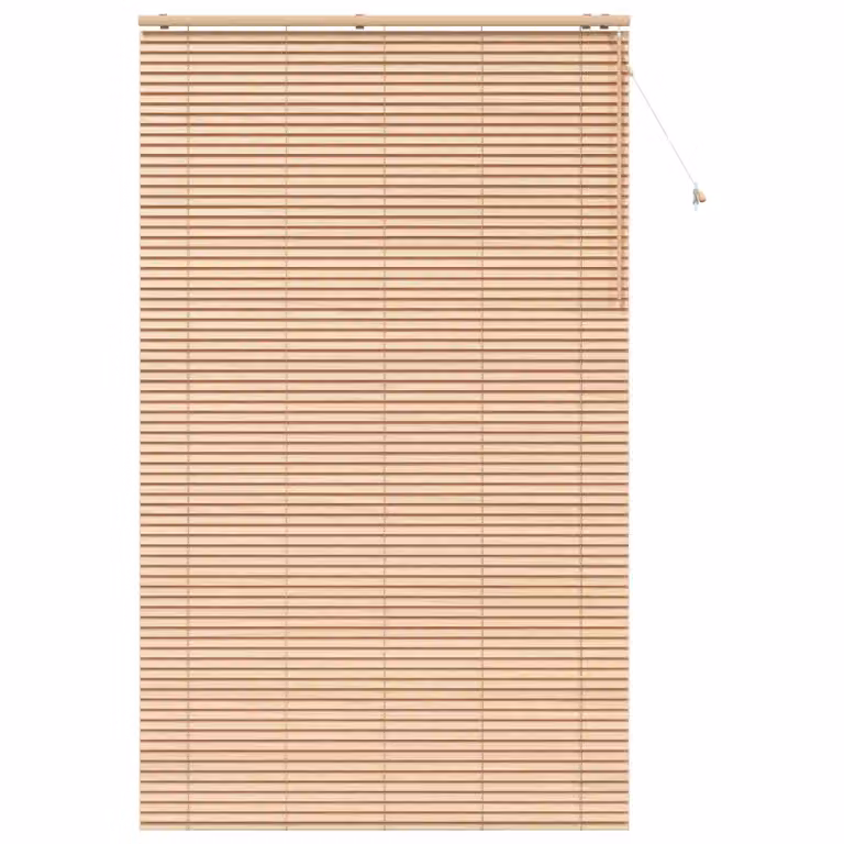 Persiana veneciana de madera vidaXL en color marrón y beige, An/Al: 150 x 250 cm, 35 mm