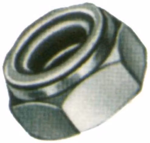 Tuercas autoblocantes hexagonales FPLUS métricas 22 DIN 985 de acero zincado color plata