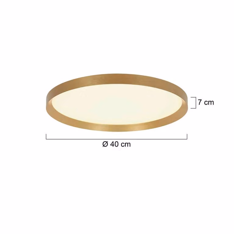 Lámpara de techo LED Steinhauer Flady atenuable en color latón y oro para salón o comedor