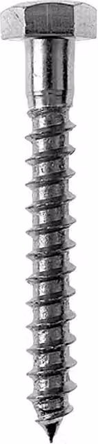 Pack de 100 tornillos para madera con cabeza hexagonal galvanizados de color plata de BAUHAUS (Diámetro: 5 mm, Longitud: 40 mm)