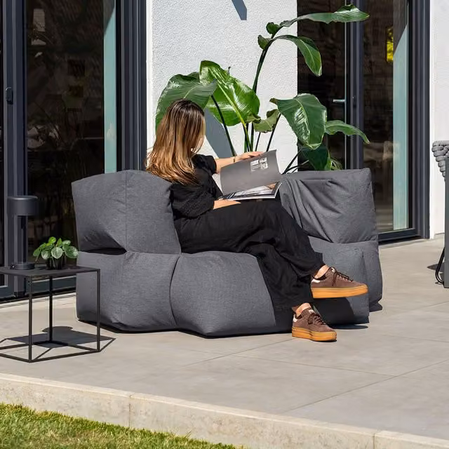 Saco de exterior Home Deluxe HEAVEN color antracita An/P/Al: 152 x 100 x 152 cm