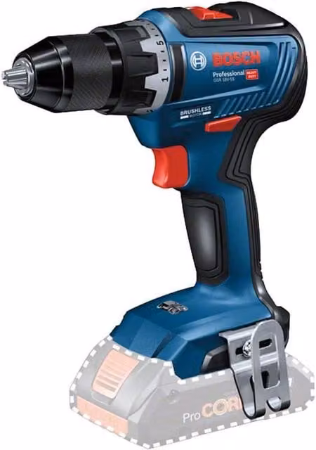 Atornillador Bosch Professional GSR 18V-55 sin batería, 18 V, azul, con par de torsión máximo de 55 Nm