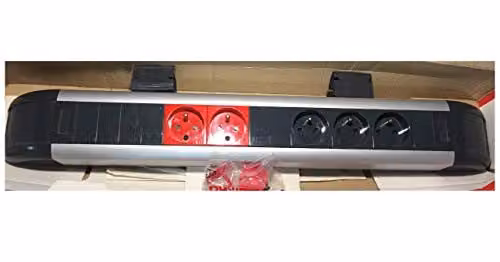 Enchufe Legrand Alambre Pad 5x2P + T con 3 reservas de módulos multicolor