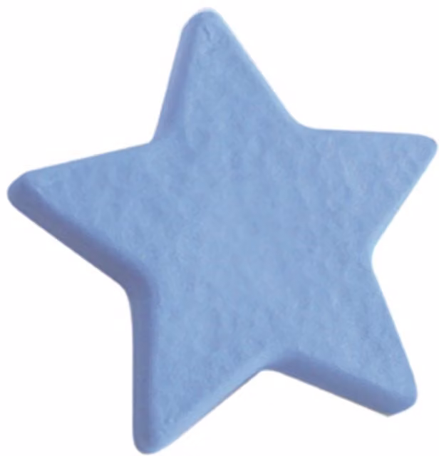 Pomo de resina Star de Nesu en color azul mate