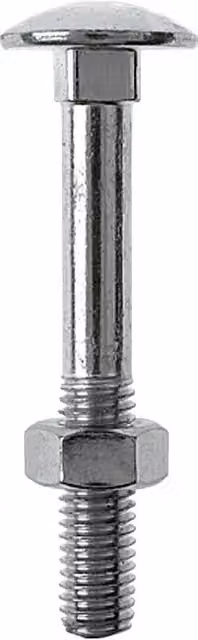 Set de 50 tornillos de rosca métrica avellanados con tuerca Profi Depot de acero color plata, M8, Largo: 80 mm