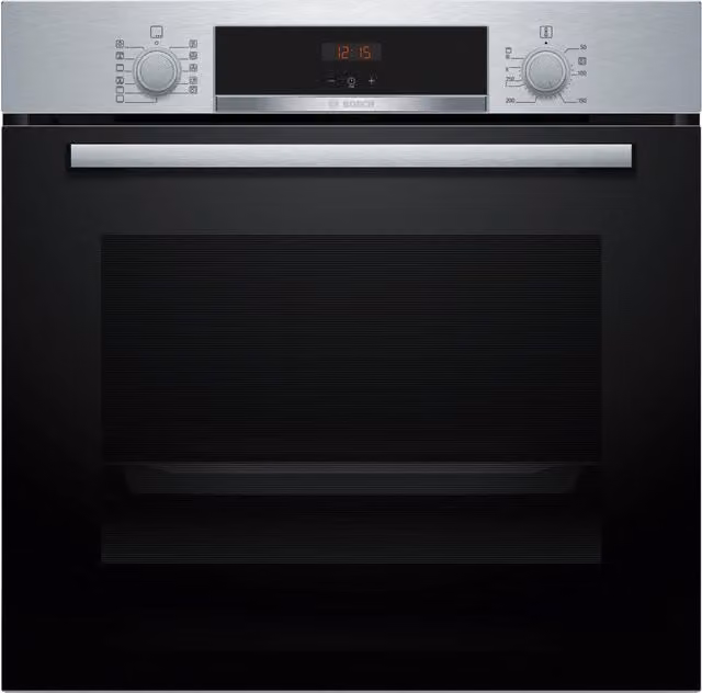 Horno multifunción eléctrico Bosch Serie 2 HBA514ES4 en negro y plata con función de hidrólisis, capacidad de 71 l y eficiencia clase A+