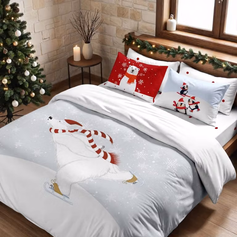 Funda nórdica de Navidad Decolores Home multicolor en poliéster, An/P/Al: 155 x 220 cm