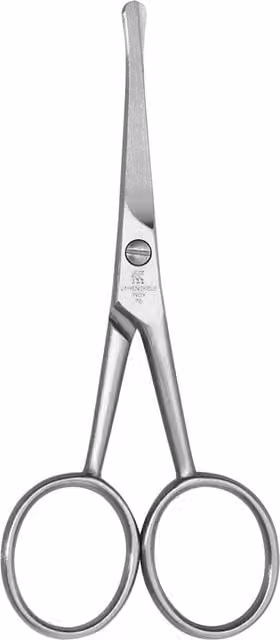 Tijera para el vello facial Zwilling Premium de 10 cm en color plata satinado