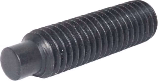 Pack de 5 tornillos prisioneros sin cabeza Fabory M8x30 en acero pavonado negro DIN 915