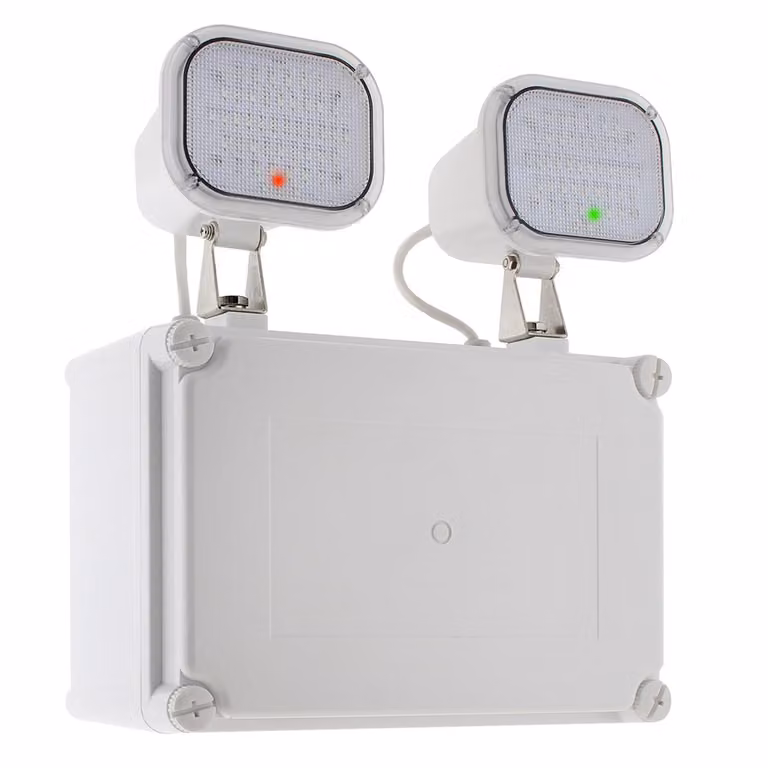 Luz de emergencia LED Krolux Auto-test estanca IP65 industrial color blanco frío