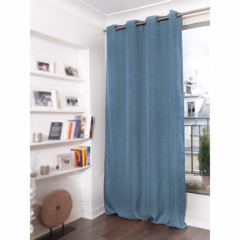 Cortina térmica Moondream ThermActiv 2en1 aislante de calor y frío, 100% opaca con tecnología de ollaos, color azul MC56, An: 130 cm, Al: 260 cm