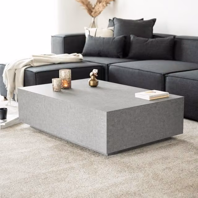 Mesa de centro de mármol Home Deluxe AMIRI XXL gris An/P: 120 x 80 cm