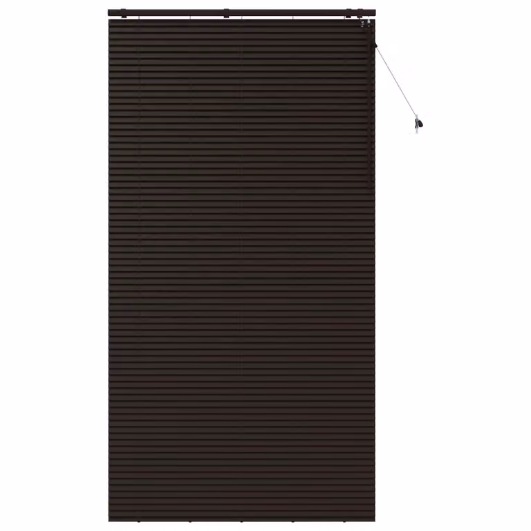 Persiana veneciana de madera vidaXL en marrón oscuro, An/Al: 135 x 250 cm con lamas de 35 mm